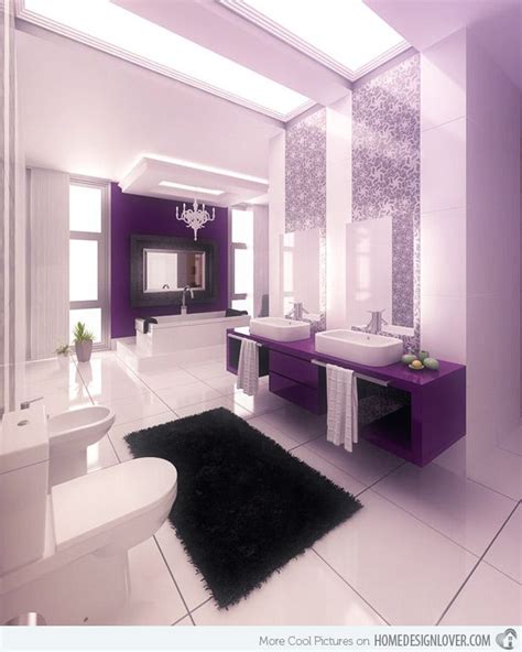 purple bathroom accents